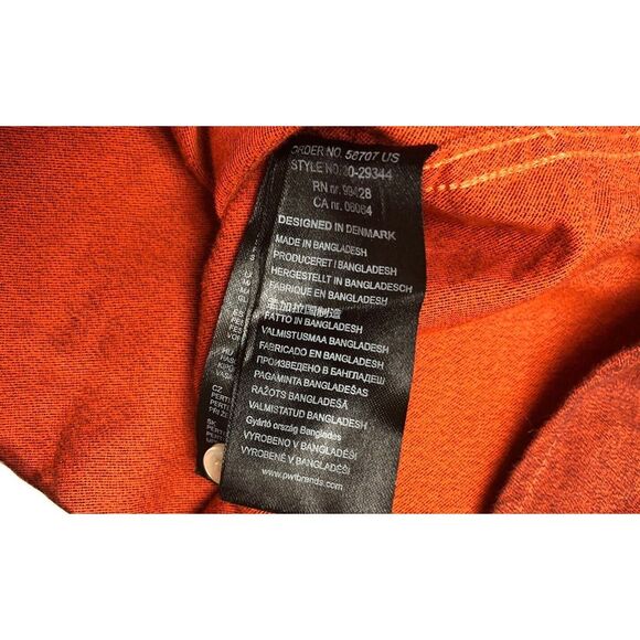 Lindbergh White Men's M Orange Heather Button Down Shirt Preppy Academia City - Picture 7 of 10